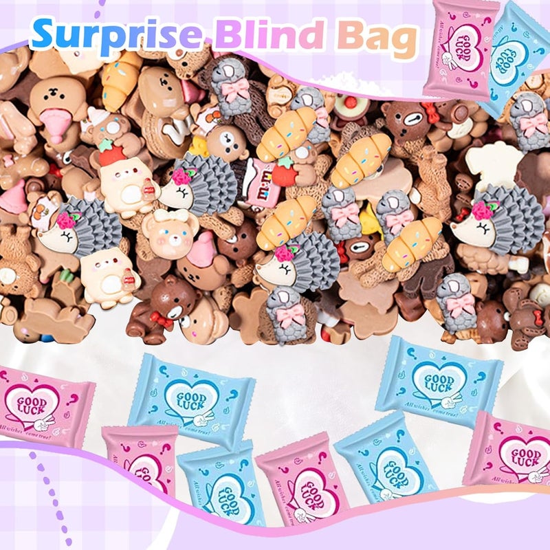 CIYOJA 50 PCS Coffee Series Cartoon Resin Mystery Blind Bag – Mini Cute Figures for Kids Crafts, Tiny Random Toy Charms, DIY Phone Case Decorations, Surprise Collectible Resin Miniatures Variety Pack - Image 5